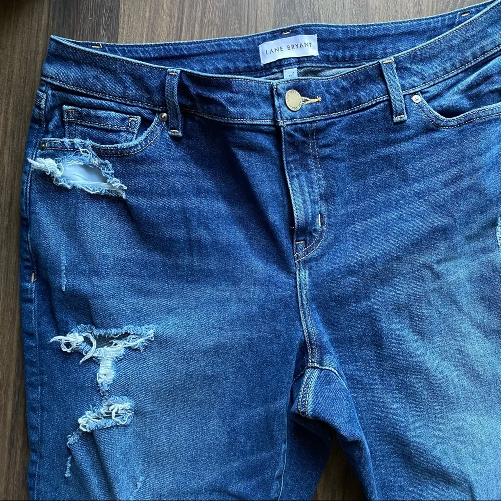 Lane Bryant Distressed Denim Jeans Size 14 - Picture 2 of 9
